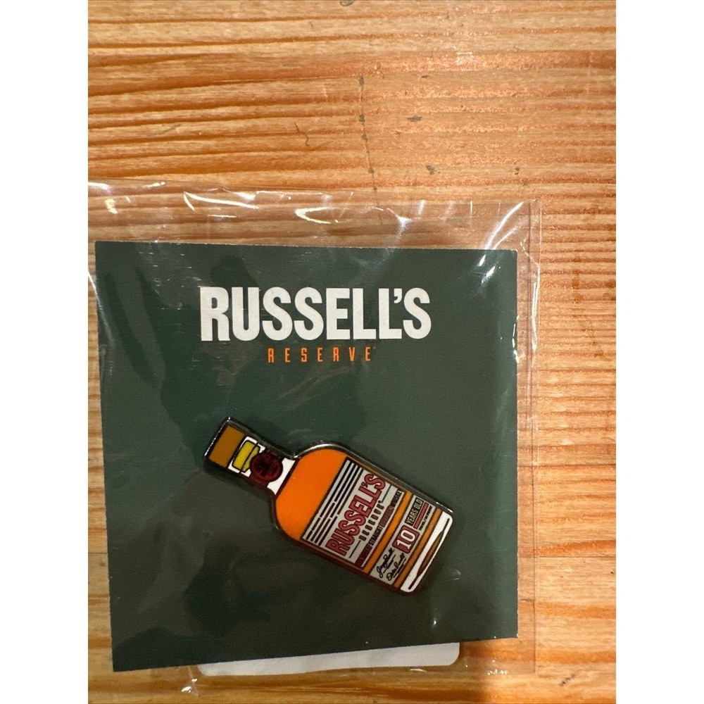 NEW! Russell's Reserve Kentucky Bourbon Whiskey 1 1/2" Lapel Enamel Pin Button